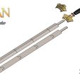 ExplodedView.jpg Free STL file Mulan's Sword・3D print design to download