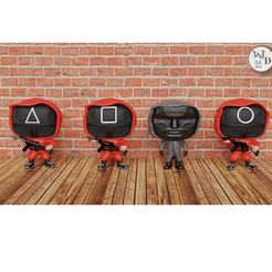 Todos_2.png Archivo STL Funko Pop Juego del Calamar –오징어게임・Modelo de impresora 3D para descargar