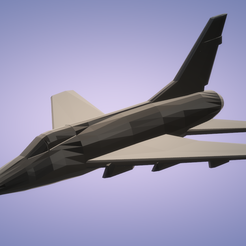 F100New.png STL file F-100D Super Sabre・Model to download and 3D print