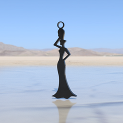 african-woman.png Free STL file African woman earrings (v2)・3D print design to download