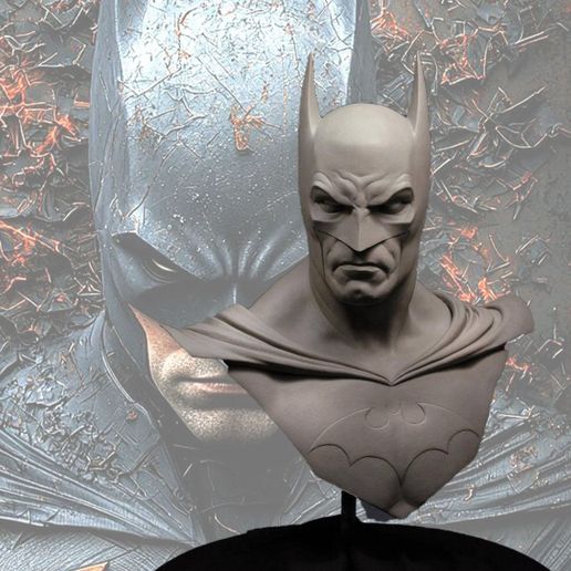 Dark Knight Vigil: Batman Bust STL 3D model