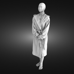 Girl-in-a-bathrobe-render.png Файл STL Girl in a bathrobe・3D-печатная модель для загрузки