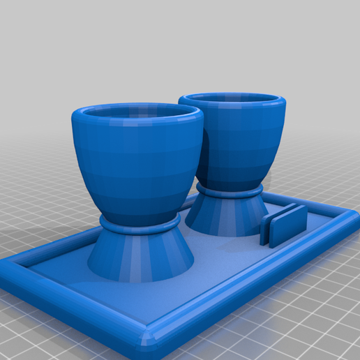 Double_Egg_Cup_With_Plate_And_Spoon_Holder.png Double Egg Cup With Plate And Spoon Holder