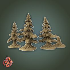 firtrees1.jpg 3D file Fir trees・3D printer design to download