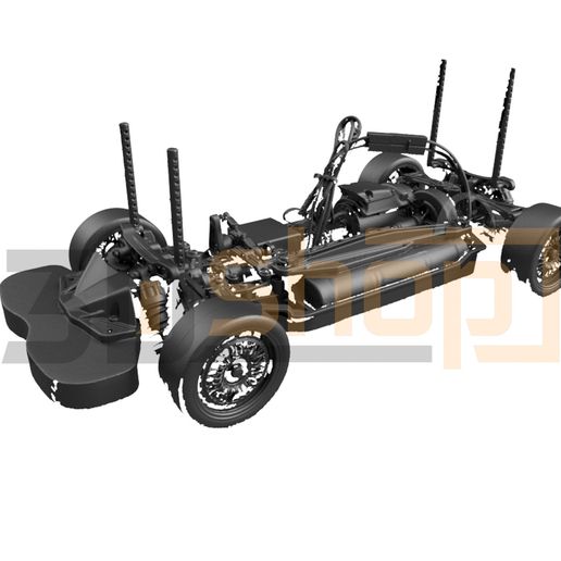 TT-02 CHASSISメカ 🚧 TT-02 Chassis Model - for Construction, Modify, Tuning