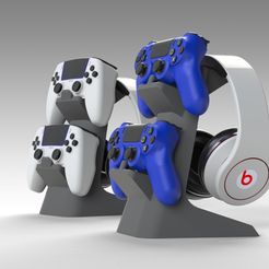 HEADPHONE-STAND-2023-6.jpg STL file Ultimate Gaming Headphone Stand・3D print design to download