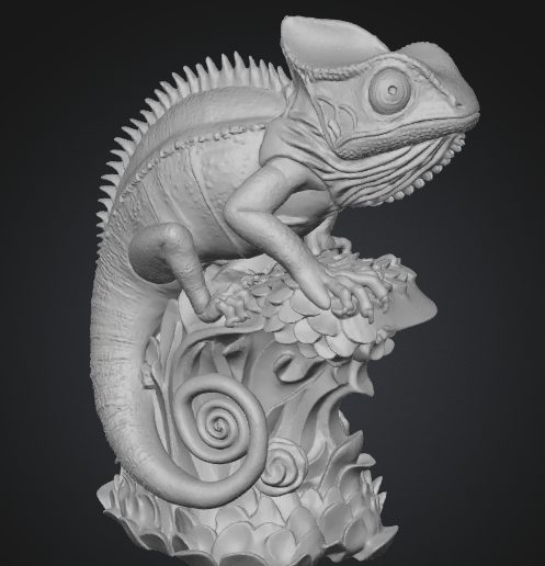  Colorful Chameleon STL File For 3D Printing Cults