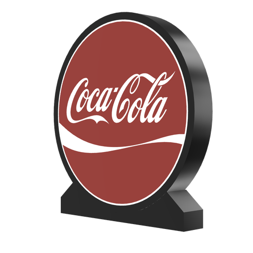 🍹 Coca-Cola Logo Light・Archivo STL para ・Cults