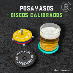Posavasos.png Fichier STL Disques de sous-verre calibrés : Fitness : Crossfit・Plan à imprimer en 3D à télécharger