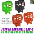 Joshua-Bardwell-QAVS-GH11-Mini-20-Degree-Mount-2.jpg Lumenier QAV-S Joshua Bardwell Gopro Hero 11 Mini Mount 20 Degree
