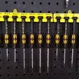 20200401_194804.jpg Wera precision screwdriver pegboard mounts - slotted and phillips