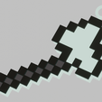 color_3.png Minecraft axe for your keycahin in pixel style