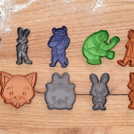 🍪 10 cookie cutter pack from Zootopia・ 3D File for 3D printing