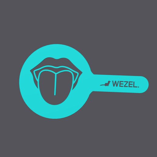 Tongue - Coffeestencil/Foodstencil 3D model