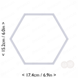hexagon~6.5in-cm-inch-top.png Hexagon Cookie Cutter 6.5in / 16.5cm
