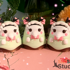 Moosh1.png Archivo STL LICENCIA COMERCIAL Cottage Core Kawaii Mushroom Fairy Plague Doctor Figurine Chibi Cute Druid・Design para impresora 3D para descargar