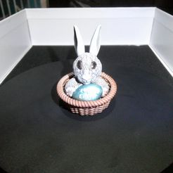 DSCF0014.jpg STL file Easter Bunny in a basket with easter Egg.・Model to download and 3D print