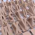 Zoom_Cartoon.png 3D file 3D name from letters - cartoon font・3D printer design to download