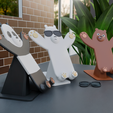 portada-tri-amigos.png Подставка для телефона Bear Trio - 3D печатные модели (полярный, панда, бурый медведь)