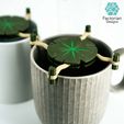 organizer-kitchen-organization-stl-file-3d-printable-mug-stacker-6.jpg Mug Stacker Lily Pad 3D Printable STL | Organize your Drinkware with “Lilia”