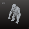 Ape-2.png Ape Base Mesh OBJ 3D Model – Raw Editable Evolution March Primate for Practice, Kitbash & Sculpting (Base Model)