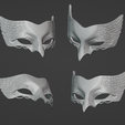 1.png CROW FRONT MASK 3D STL FILE | CROW FRONT DIGITAL FILE