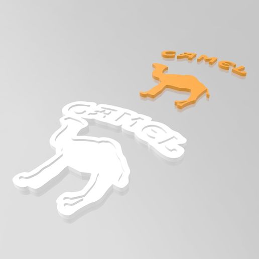 🐪 CAMEL CIGARETTES LOGO・ STL File for 3D printing and CNC machining