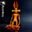 photo-8.png Flexi Wile E. Coyote, Articulated fidget figure, 3mf included