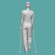 DOWNSIZEMINIS_womancrutches296c.jpg WOMAN CRUTCHES PEOPLE CHARACTER FOR DIORAMA