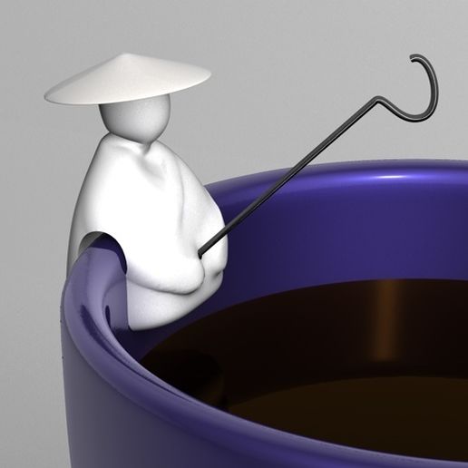fisherman tea bag 3D model