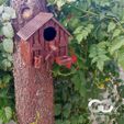 r3.jpg Archivo STL Casa de madera para pájaros・Modelo para descargar y imprimir en 3D