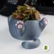 Square-Feet.jpg Горшок для растений Sleepy Chunky Cat
