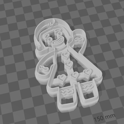 Captura-de-pantalla-12.png Archivo STL Señorita Jengi, galleta de jengibre saludando・Modelo de impresión 3D para descargar