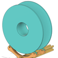 Spool-Holder-CAD.png Rolling Spool Holder For Direct drive printer