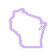 Wisconsin 4.stl Wisconsin Cookie Cutter STL File - 4 inches