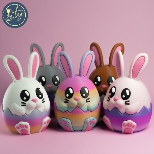 🥚 BUNNY/RABBIT EGG CONTAINER・ 3D File for 3D printing・Cults