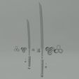 06.jpg Genshin Impact Chiori Short and Long Blade Sword. Video game, props, cosplay
