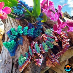 Orchid-1.jpg Файл 3D Дракон орхидеи, Cinderwing3d, Артикулирующий флекси-дракон, Дракон весеннего цветка, печать на месте, без опор・Идея 3D-печати для скачивания