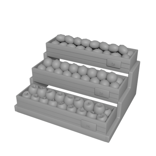 Produce Crate Display Stand, General Store Miniature