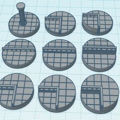 Palace-no-holes.jpg 25mm Palace Style Base set NO holes for 8mm miniatures