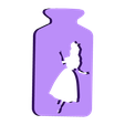 alice_logo.stl Alice in Bottle (charm design)
