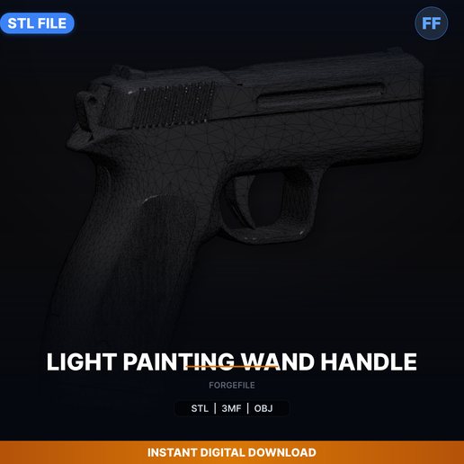 Light Painting Wand Handle - 3D Printable STL File