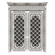 Wireframe-25.jpg Carved Door Classic 01301 Wood