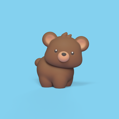 CuteLittleBear1.png Fichier 3D Petit ourson mignon・Design pour imprimante 3D à télécharger