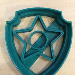 IMG_0455[1.JPG Paw Patrol Chase Badge Cookie Cutter FIXED