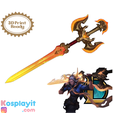 3D Print Ready Viego Lunar Beast Sword 3D Model League of Legends