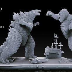 00_cover.jpg Datei 3D Godzilla gegen Kong Diorama Monsterverse・Design für 3D-Drucker zum herunterladen