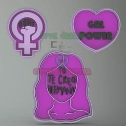 331440917_934658394559436_6673576239298215535_n.jpg STL file set of cutter plus marker for women's day "I believe you sister".・3D printer design to download