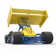 15.jpg Diecast Supermodified front engine Winged race car V2 Scale 1:25