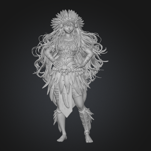 indian female warrior drawing